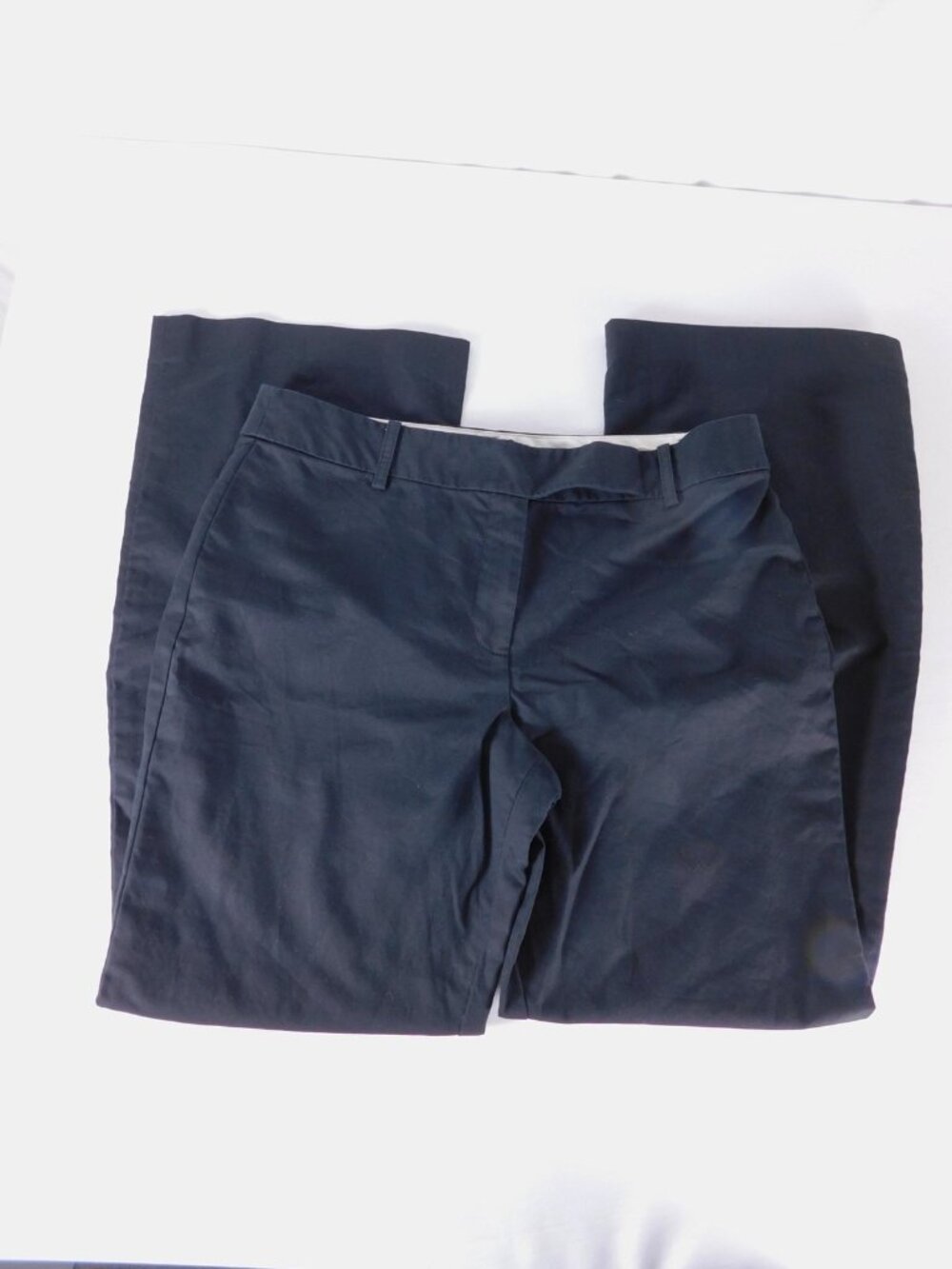 Ann Taylor LOFT Pants Womens 8 Black Twill Chino Straight Pockets Work Office